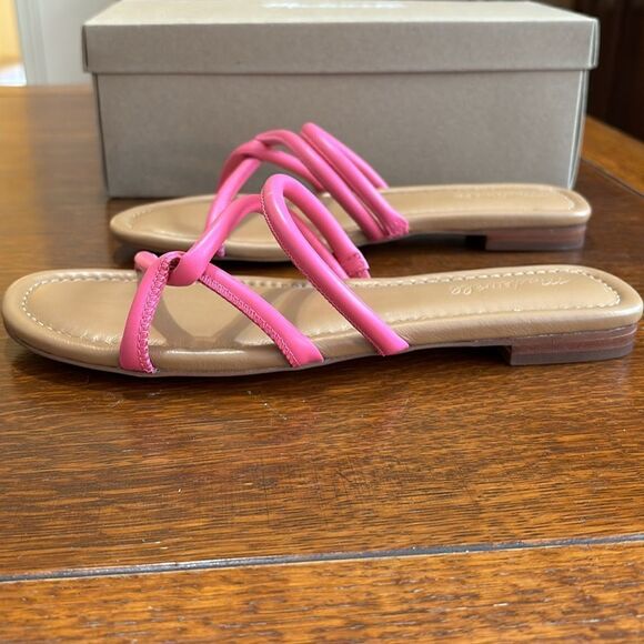 Madewell sandals Cloud Lift bombe slides leather pink 9 NWT - Picture 2 of 9
